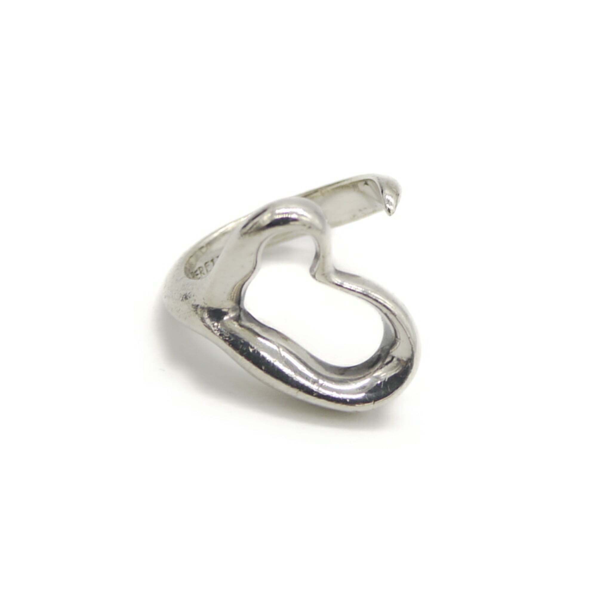 Tiffany & Co. Tiffany Elsa Peretti Heart Cuff Ring, Silver 925, Size 9